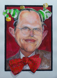 D.J., Acryl auf Karton, 30 x 40 cm