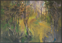 Abendd&auml;mmerung, Acryl auf Holzfaserplatte, 110 x 160 cm