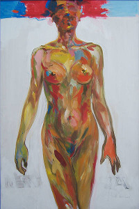 Entscheidung, Acryl auf Holzfaserplatte, 80 x 110 cm