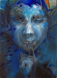 Geeimnis, Acryl auf Leinwand, 70 x 100 cm