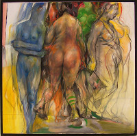 Grazien, Acryl auf Leinwand, 100 x 100 cm