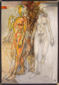 Austausch, Acryl auf Holzfaserplatte, 80 x 120 cm