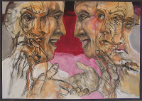 Falsche Freundschaft, Acryl auf Leinwand, 70 x 100 cm