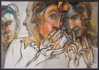 Kleinstadt, Acryl auf Leinwand, 70 x 100 cm