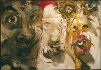 Dreierlei, Acryl auf Holzfaserplatte, 110 x 160 cm