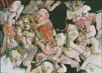Himmelfahrt, Acryl auf Holzfaserplatte, 120 x 160 cm