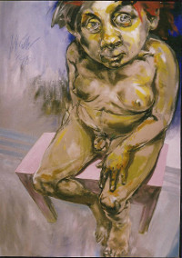 Zwittrig, Acryl auf Holzfaserplatte, 110 x 160 cm
