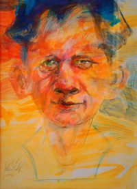 G&uuml;nter, Acryl auf Karton, 30 x 50 cm