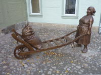 Netter Herr, Gips, Graphit, 45 cm