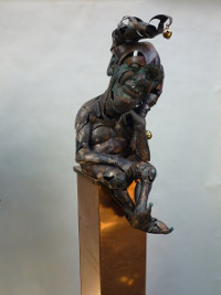 Zauber, Stahl, Gips, Pigment, 40cm