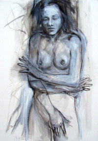 Angst, Acryl auf Leinwand, 70 x100cm