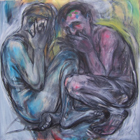 Einfluss, Acryl auf Leinwand, 80 x 80cm
