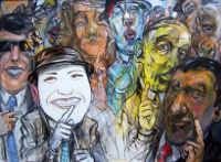 Vertreter, Acryl auf Holzfaser, 128 x 160cm
