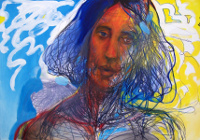 Verweht, Acryl auf Leinwand, 70 x 100cm