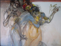 Sinus, Acryl auf Holzfaser, 140 x 104cm