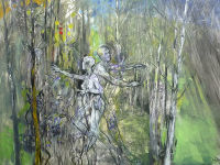 Verirrung, Acryl auf Holzfaser, 140 x 104cm