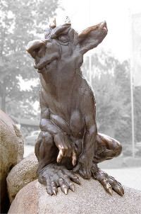 Hexentanzplatz bei Thale: Homunkulus, Bronze, 1996