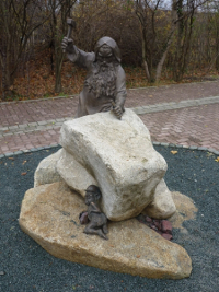 Bergmönch (Mythenpfad Thale), 2010, Bronze, 150cm