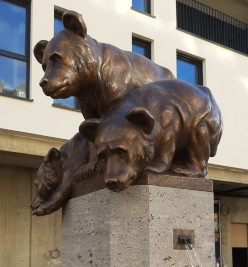 Bären für  Brunnen, (nachempfunden -  Otto Pilz), Bronze, Chemnitz, 2023