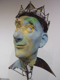 Der Gute, Gips, Stahl, Messing, 45cm