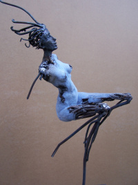 Elfe, Stahl, Beton, 45cm