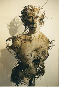 Schale und Kern, Beton, Stahl, 170cm