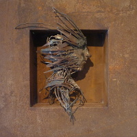 Der Vogler, Stahl, 50 x 50cm