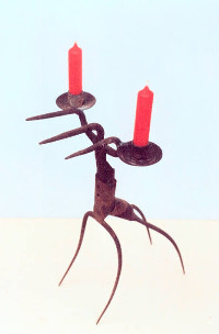 Forkenleuchter, Stahl, 40 cm