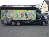 Fleischereiverkaufswagen, Foliendruck